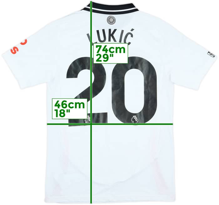 2024-25 Fulham Match Issue Home Shirt Lukic #20