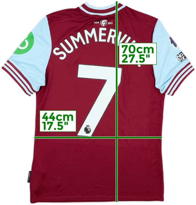 2024-25 West Ham Match Worn Home Shirt Summerville #7
