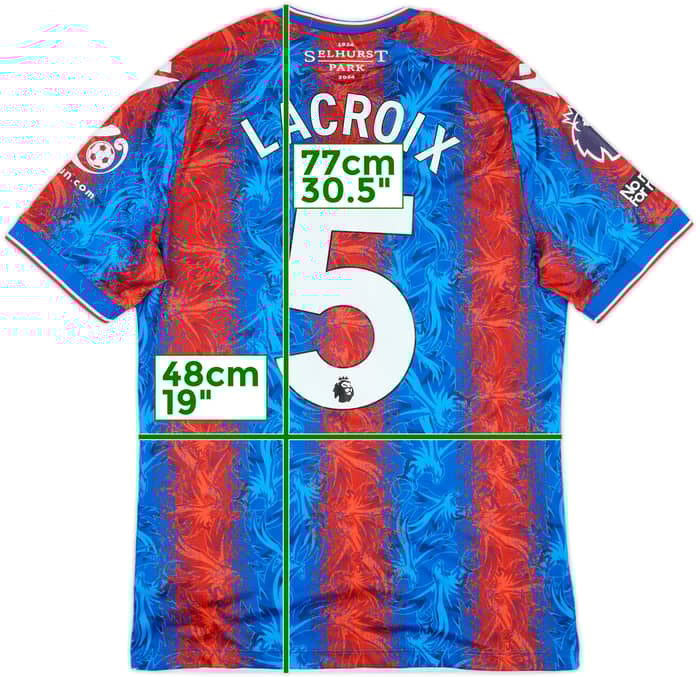 2024-25 Crystal Palace Match Issue Home Shirt Lacroix #5