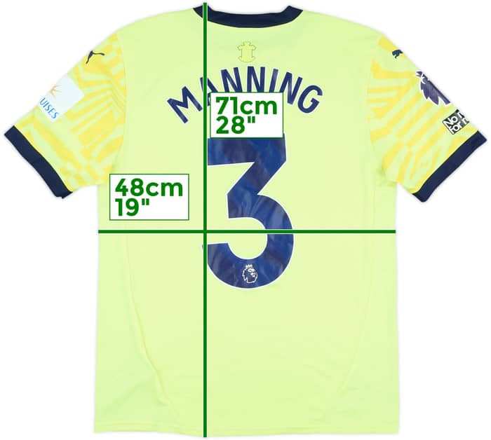 2024-25 Southampton Match Issue Away Shirt Manning #3