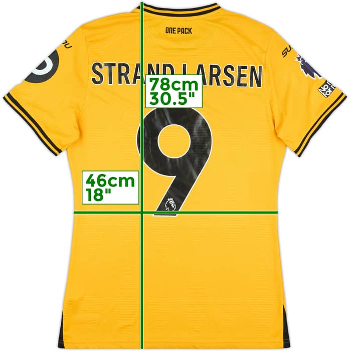 2024-25 Wolves Match Issue Home Shirt Strand Larsen #9