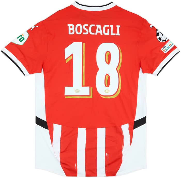 2024-25 PSV Match Issue Champions League Home Shirt Boscagli #18