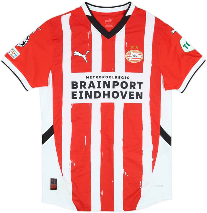 2024-25 PSV Match Issue Champions League Home Shirt Boscagli #18