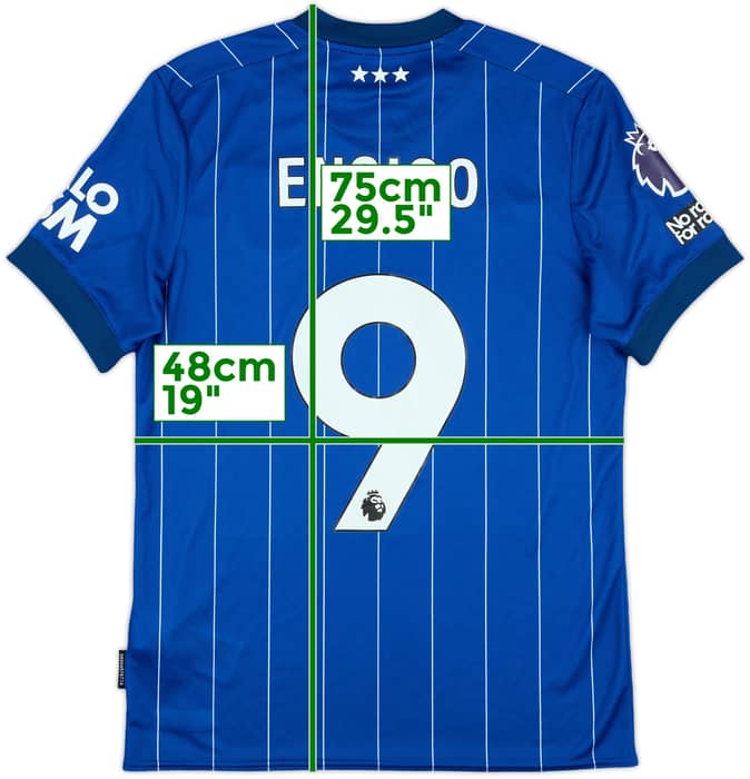 2024-25 Ipswich Match Issue Home Shirt Enciso #9