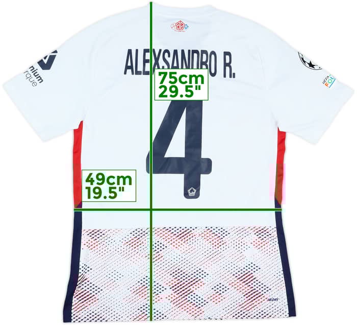 2024-25 Lille Match Issue Champions League Away Shirt Alexsandro R. #4