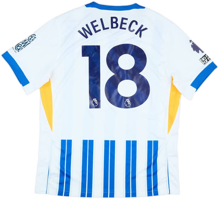 2024-25 Brighton Match Issue Home Shirt Welbeck #18