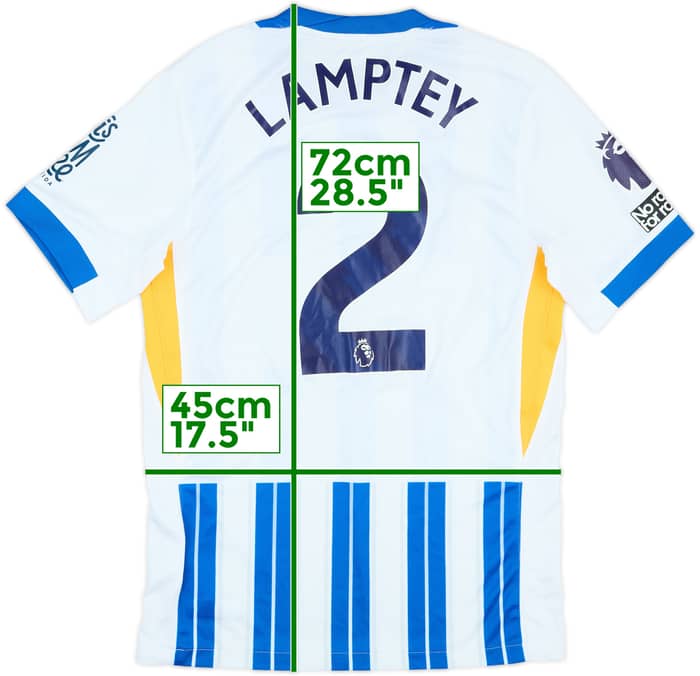 2024-25 Brighton Match Issue Home Shirt Lamptey #2