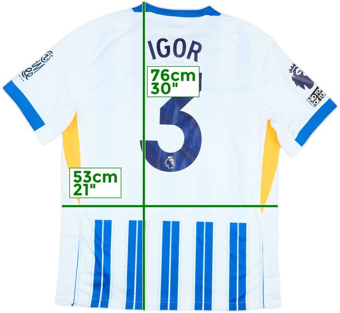 2024-25 Brighton Match Issue Home Shirt Igor #3