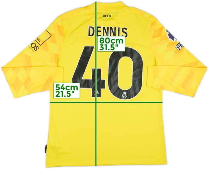 2024-25 Bournemouth Match Issue GK Shirt Dennis #40