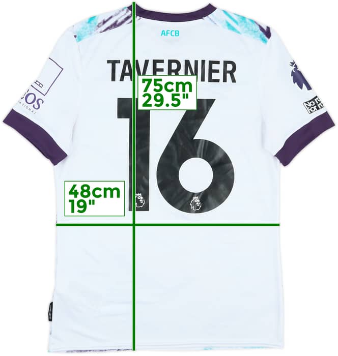 2024-25 Bournemouth Match Issue Away Shirt Tavernier #16