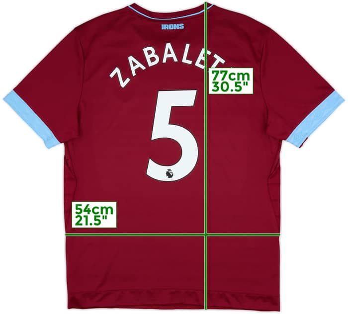 2018-19 West Ham Camiseta Local Zabaleta #5 - 9/10 - (XL)