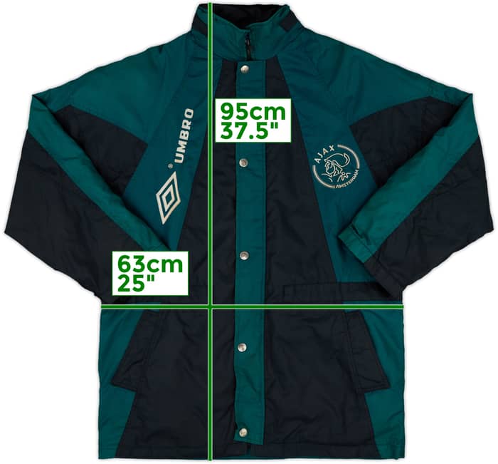 1996-97 Ajax Umbro Padded Bench Coat - 8/10 - (XXL)