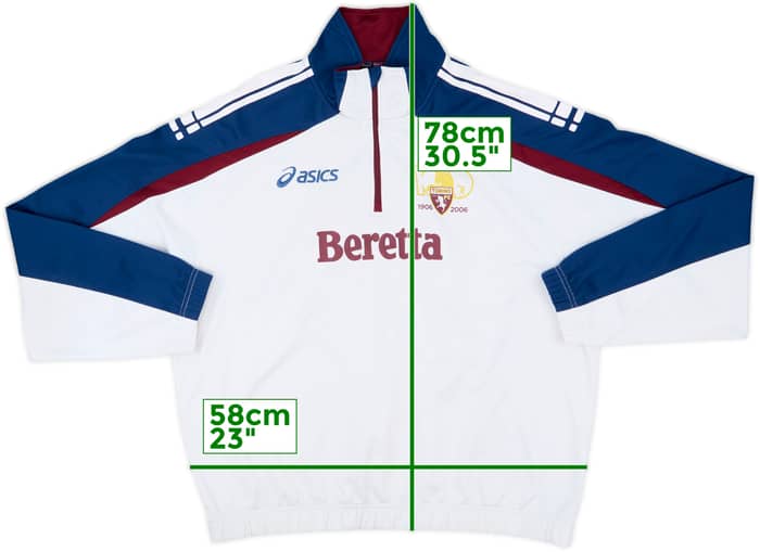 2005-06 Torino Asics 1/4 Zip Training Top - 7/10 - (XL)