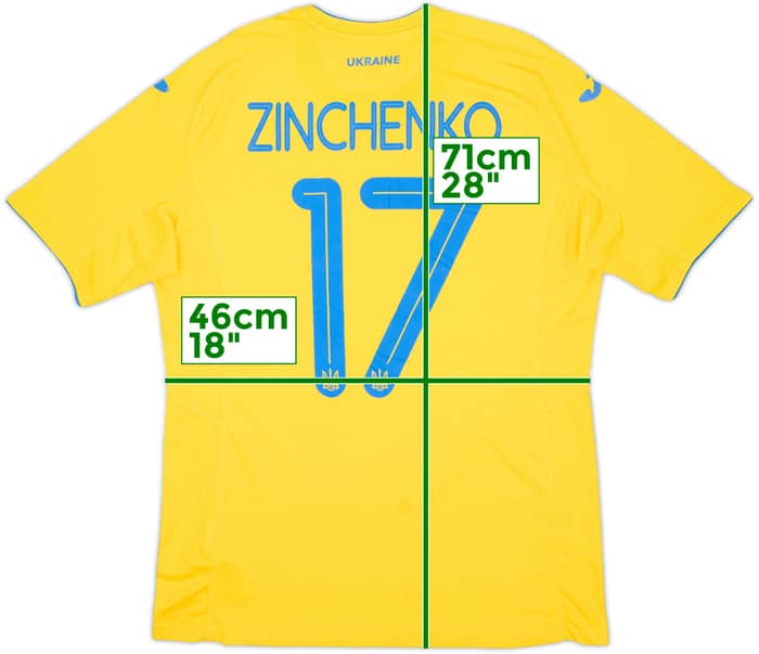2020-21 Ukraine Home Shirt Zinchenko #17  (M)