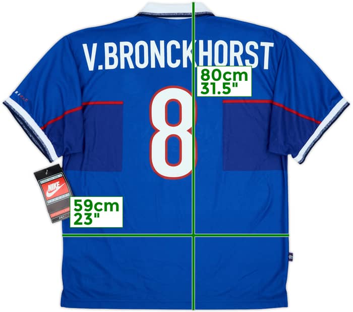 1997-99 Rangers Home Shirt V.Bronckhorst #8 (XL)