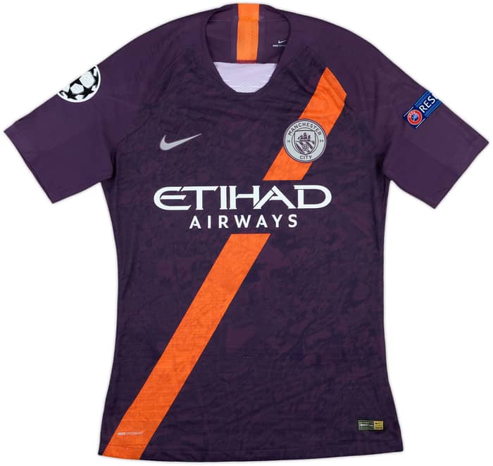 2018-19 Manchester City Player Issue Champions League Third Shirt Stones #5