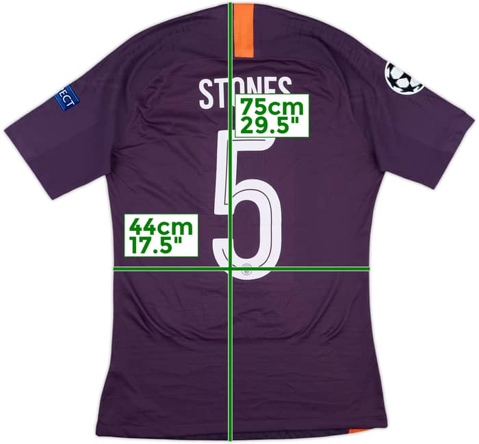 2018-19 Manchester City Player Issue Champions League Third Shirt Stones #5