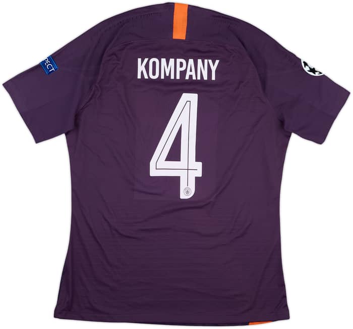2018-19 Manchester City Player Issue Champions League Third Shirt Kompany #4 - 8/10 - (XL)