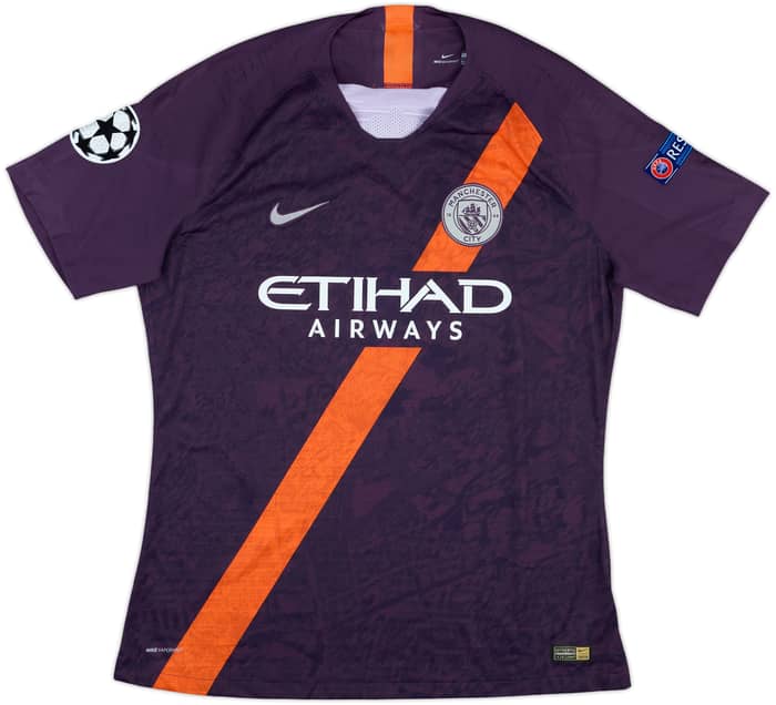 2018-19 Manchester City Player Issue Champions League Third Shirt Kompany #4 - 8/10 - (XL)