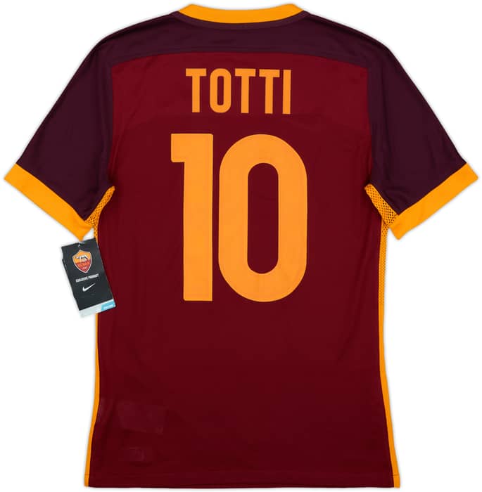 2015-16 Roma Authentic Home Shirt Totti #10 (S)