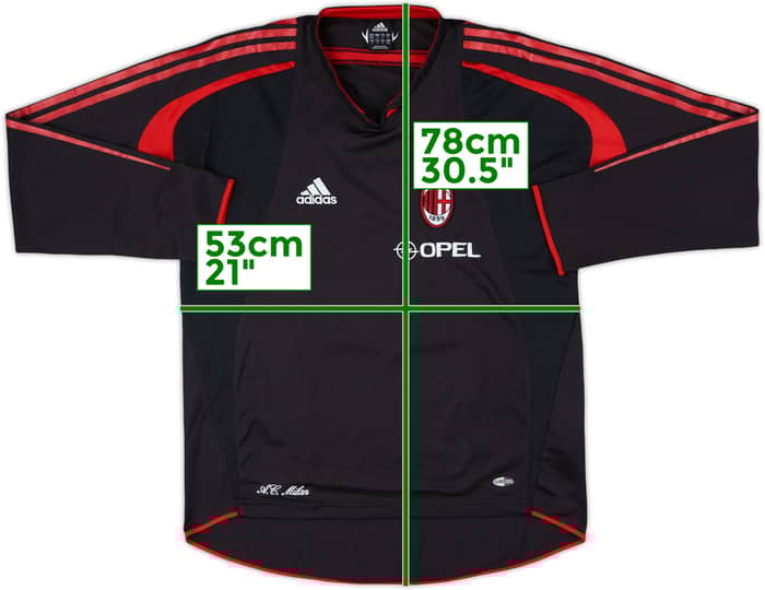 2004-05 AC Milan adidas Training L/S Shirt - 8/10 - (M/L)