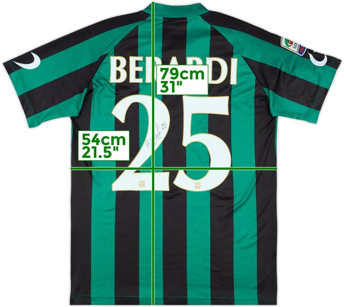 2014-15 Sassuolo Signed Home Shirt Berardi #25 - 6/10 - (L)