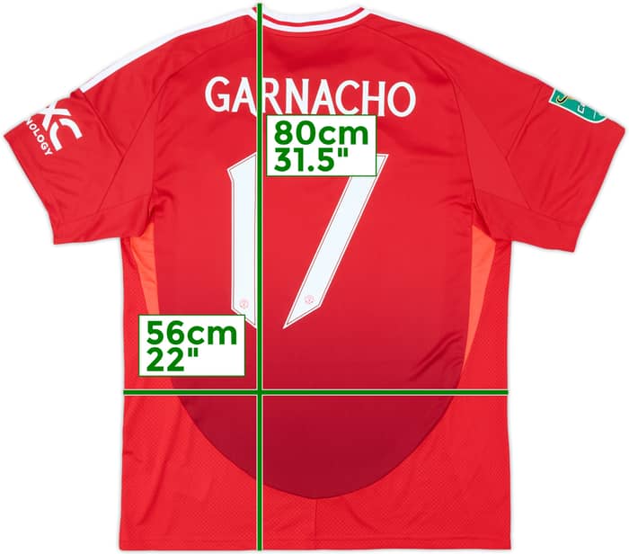 2024-25 Manchester United Home Shirt Garnacho #17 - 10/10 - (XL)