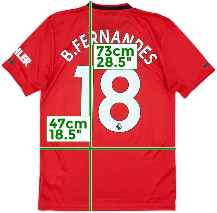 2019-20 Manchester United Home Shirt B.Fernandes #18 - 10/10 - (S)