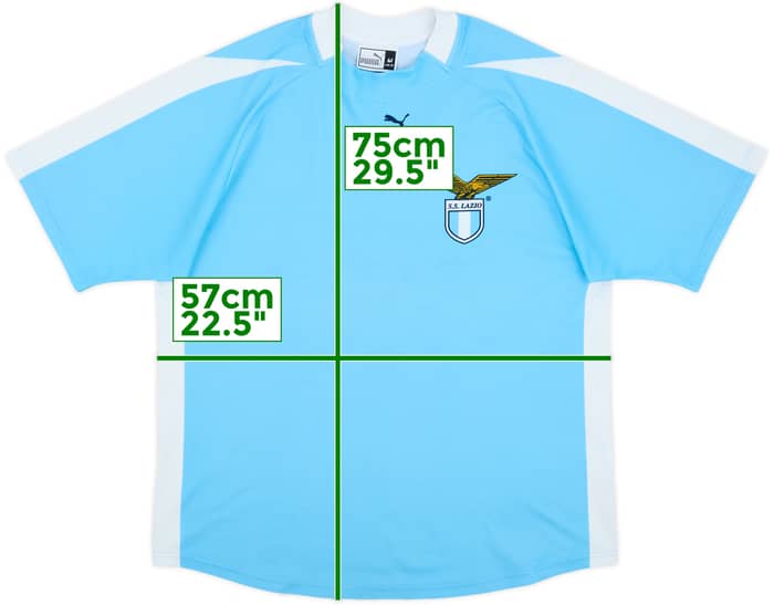 2003-04 Lazio Signed Home Shirt - 7/10 - (M)