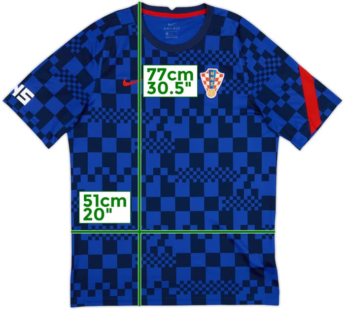 2020-22 Croatia Nike Pre-Match Training Shirt - 10/10 - (L)