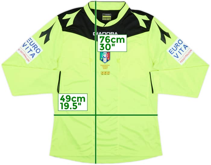 2015-16 Italy Diadora Referee L/S Shirt - 9/10 - (M)