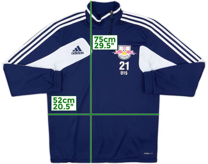 2012-13 RB Leipzig adidas Youth Player Issue 1/4 Zip Drill Top #21 - 7/10 - (M)