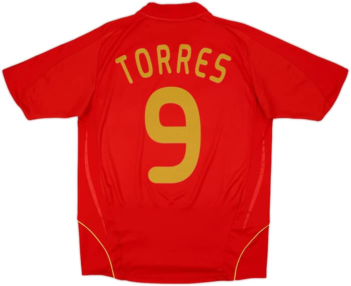 2007-09 Spain Home Shirt Torres #9 - 6/10 - (XL.Boys)