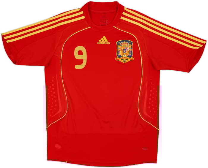 2007-09 Spain Home Shirt Torres #9 - 6/10 - (XL.Boys)