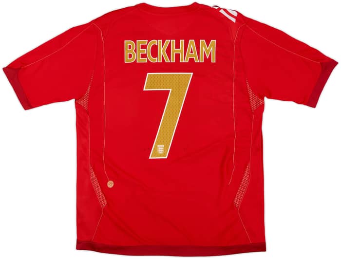 2006-08 England Away Shirt Beckham #7 - 7/10 - (L)
