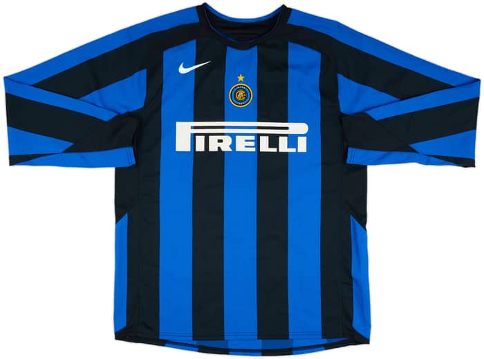 2005-06 Inter Milan Match Issue Home L/S Shirt #16