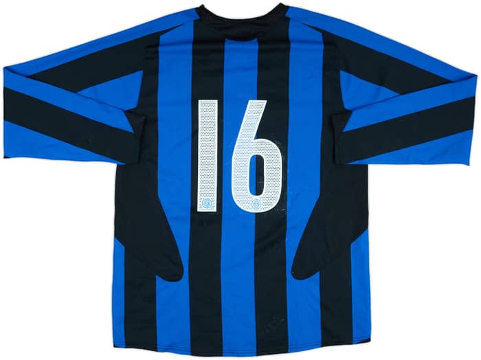2005-06 Inter Milan Match Issue Home L/S Shirt #16