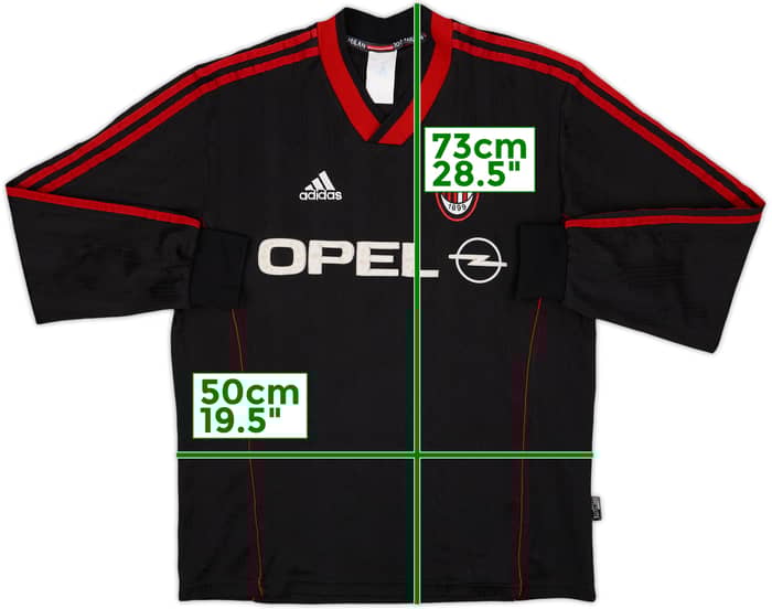1999-00 AC Milan adidas Training L/S Shirt - 6/10 - (S)