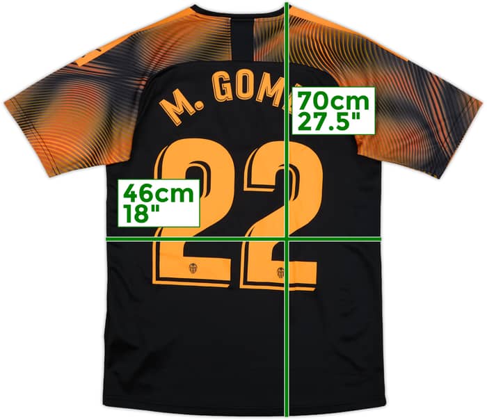 2019-20 Valencia Away Shirt M. Gomez #22 (S)