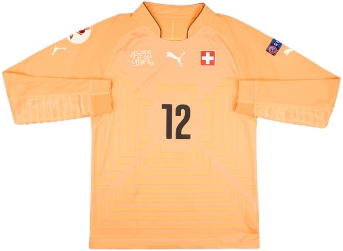 2014-16 Switzerland Women Match Issue UEFA Euro Qualifying GK Shirt Michel #12