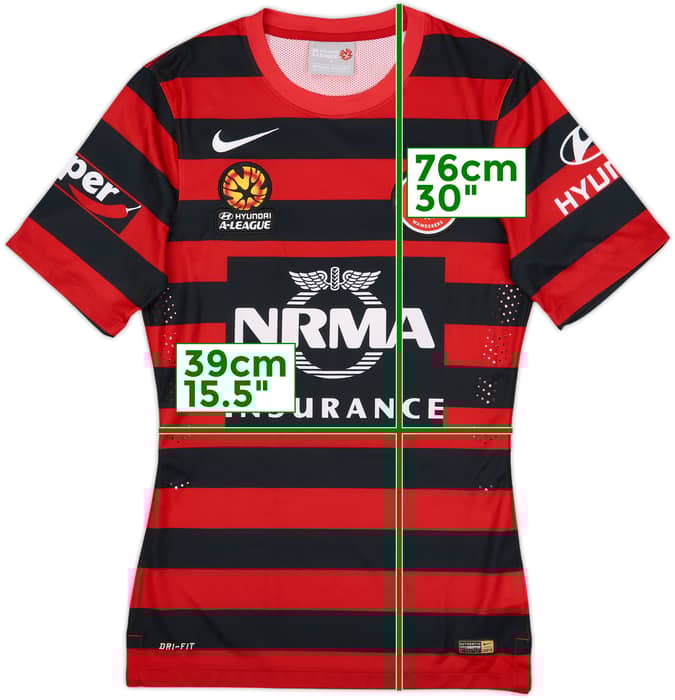 2014-15 Western Sydney Wanderers Authentic Home Shirt - 9/10 - (S)