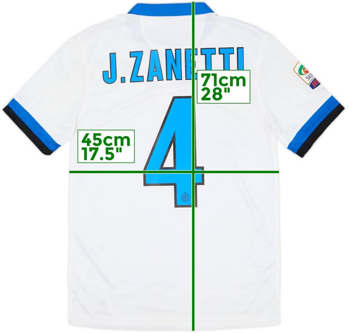 2013-14 Inter Milan Away Shirt J.Zanetti #4 - 6/10 - (S)