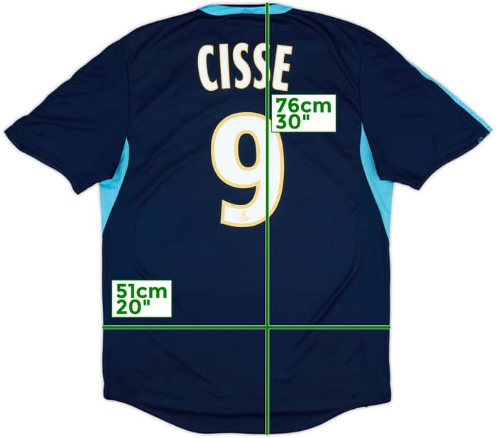 2006-07 Olympique Marseille Third Shirt Cisse #9 - 7/10 - (M)