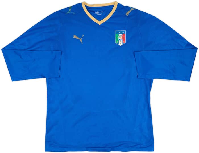 2007-08 Italy Home L/S Shirt - 4/10 - (L)