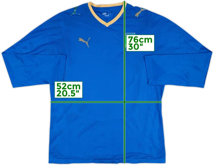 2007-08 Italy Home L/S Shirt - 4/10 - (L)