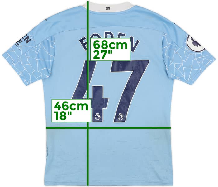 2020-21 Manchester City Home Shirt Foden #47 - 4/10 - (S)