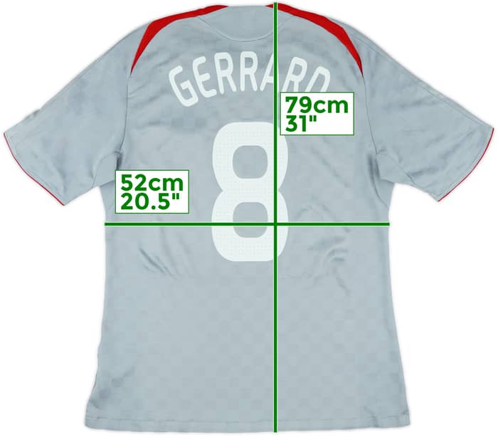 2008-09 Liverpool Away Shirt Gerrard #8 - 5/10 - (L)