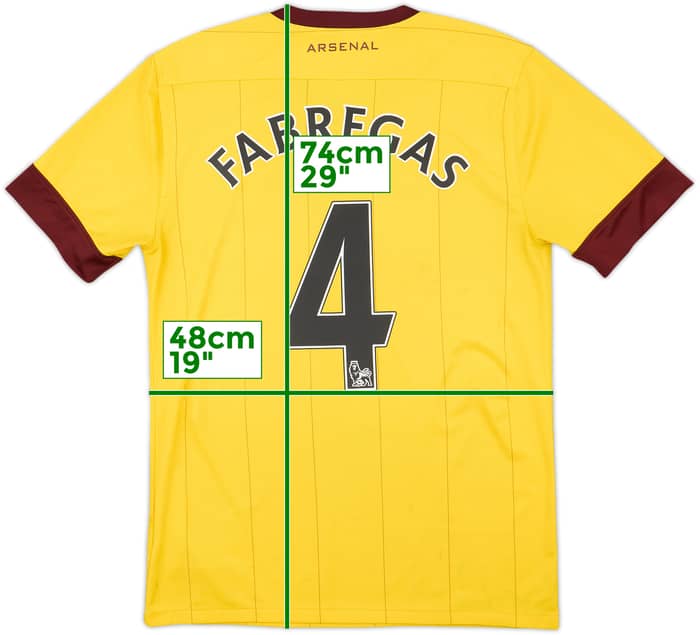 2010-13 Arsenal Away Shirt Fabregas #4 - 5/10 - (S)