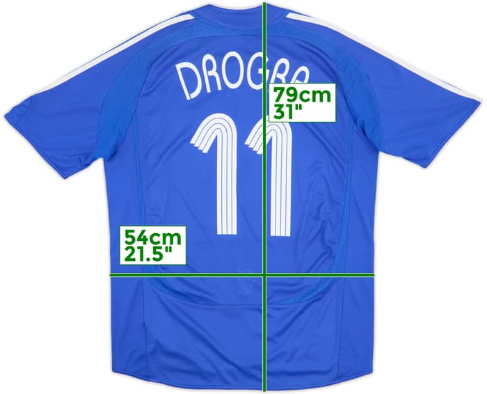2006-08 Chelsea Home Shirt Drogba #11 - 6/10 - (L)