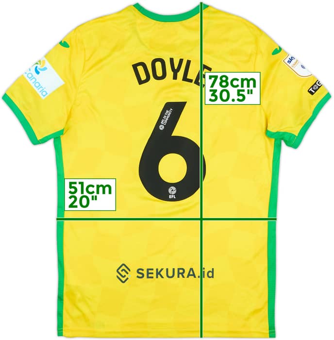 2024-25 Norwich City Match Issue Home Shirt Doyle #6